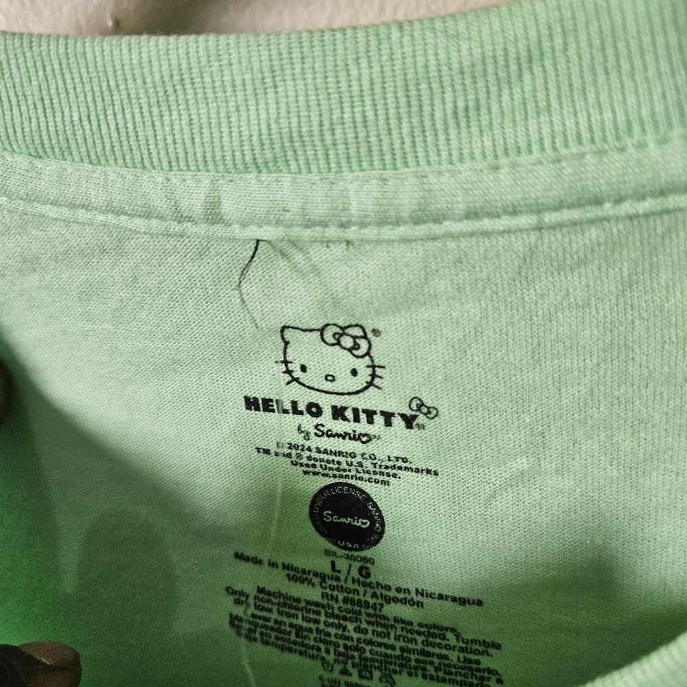 Hello Kitty Green  T-Shirt - Picture 7 of 15